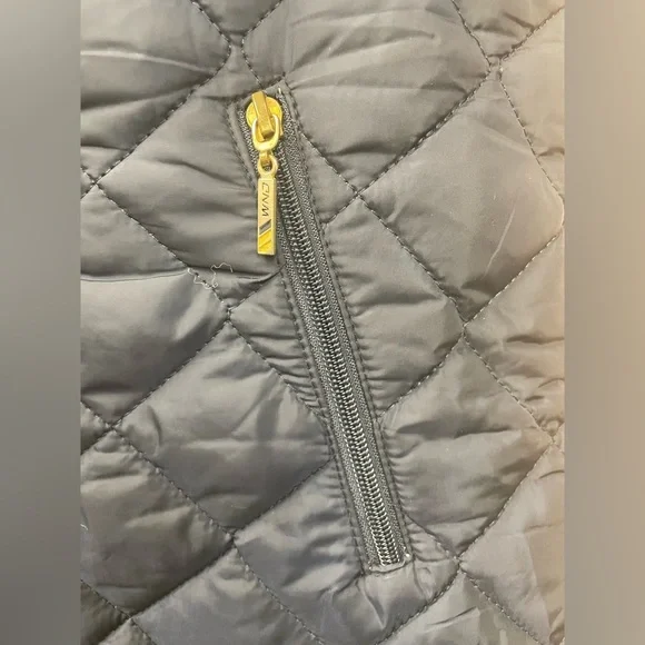 WND-SPORT navy blue diamond quilted hooded puffer vest women’s 3X - Picture 4 of 9